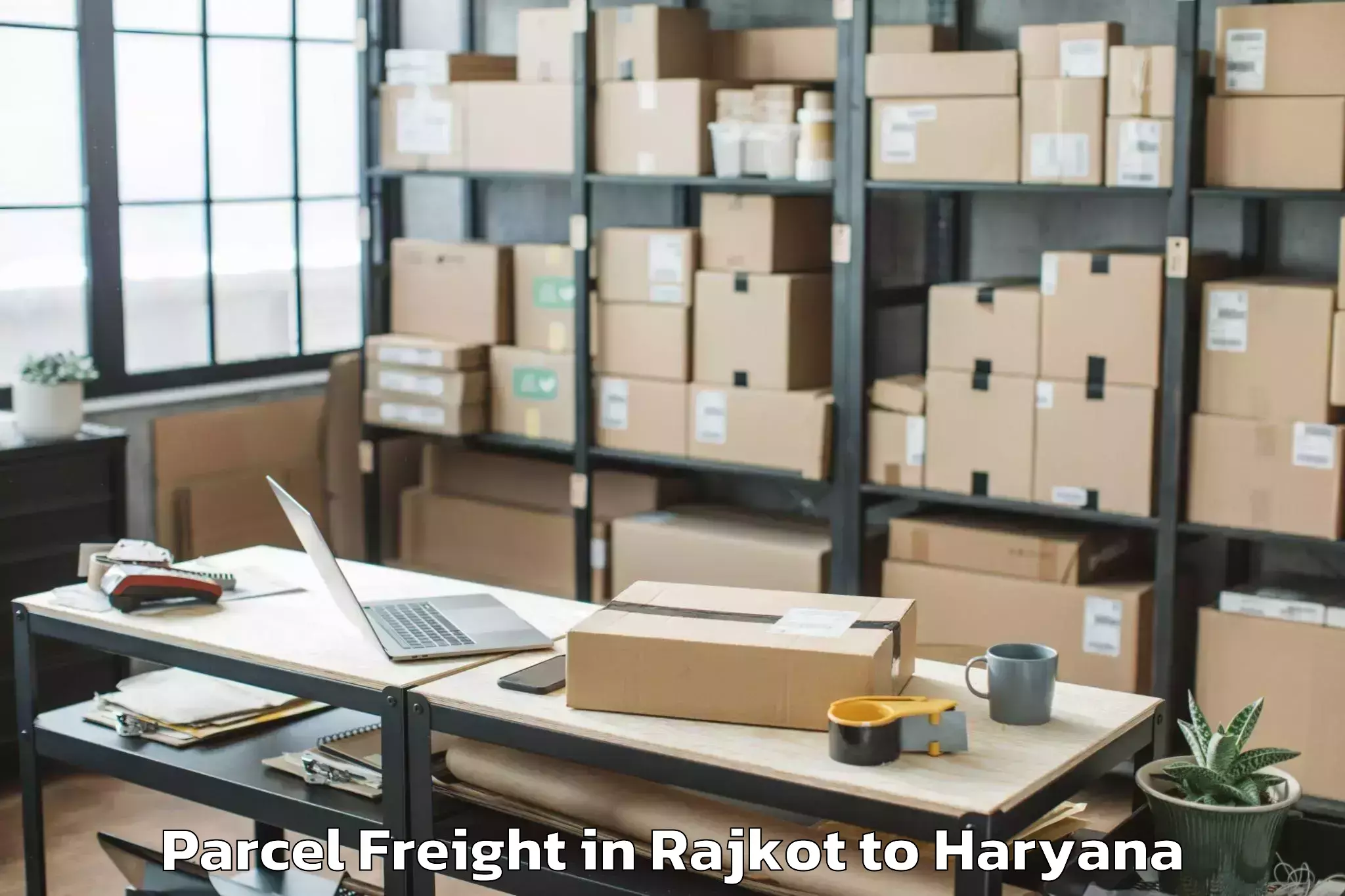 Leading Rajkot to Ganaur Parcel Freight Provider